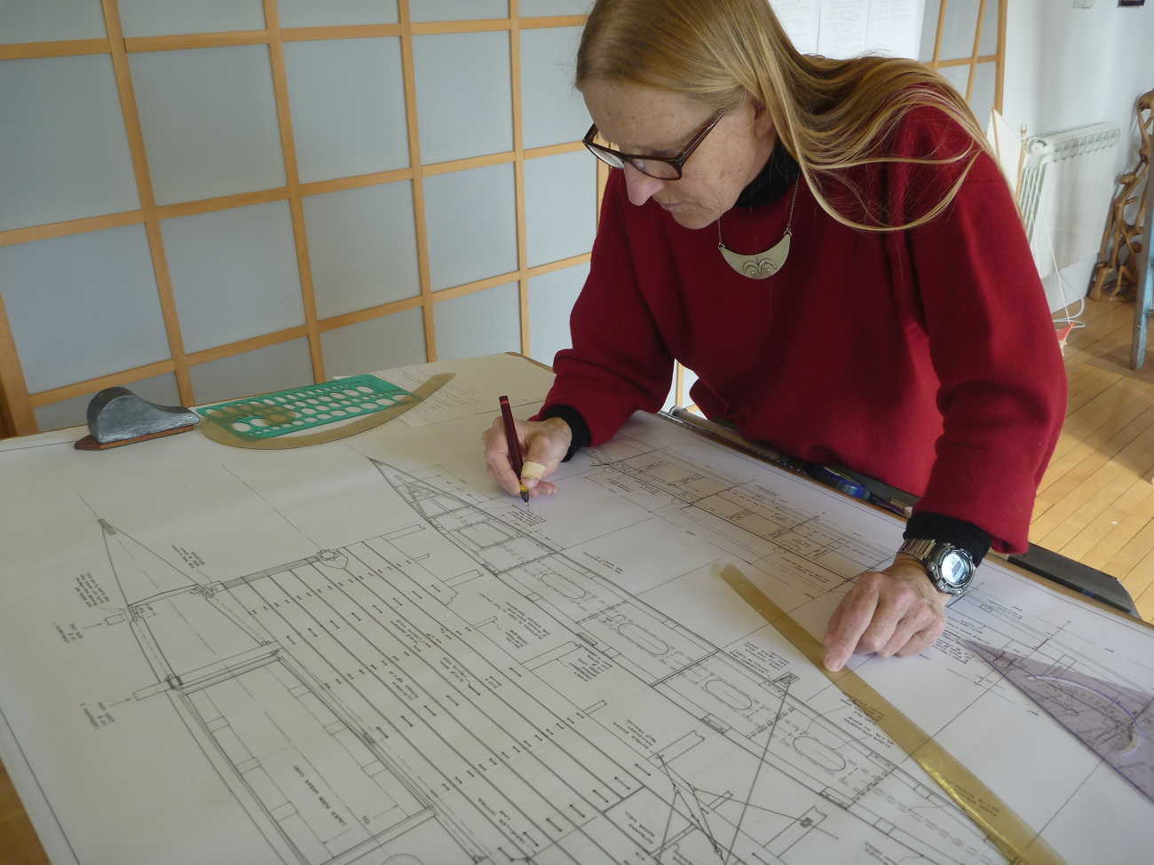 Hanneke Boon in the JWD design studio