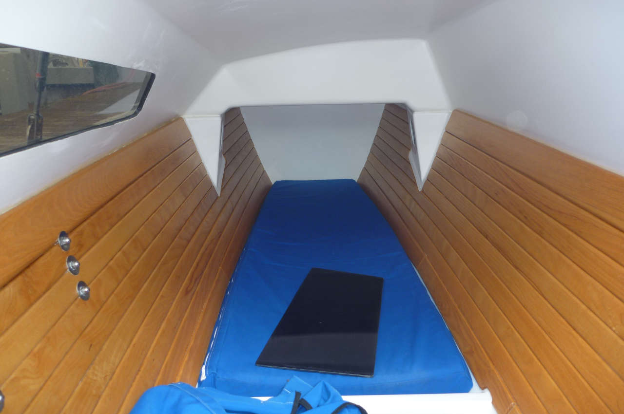 A bunk inside a boat