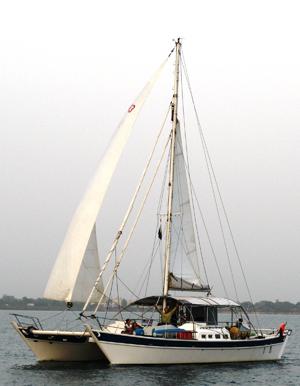 Tehini under sail