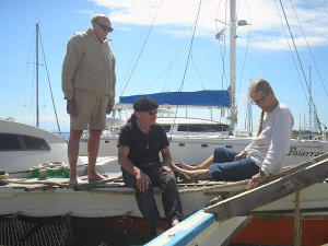 James, Hanneke and Willie aboard Gaia