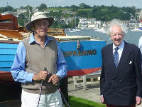 Patrick Ellam and Colin Mudie with boat