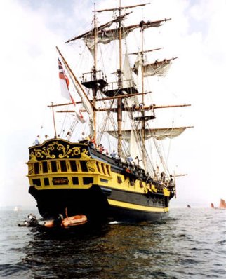 A large 18th century frigate replica