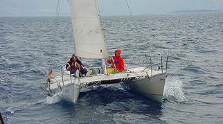 Tiki 21 under sail