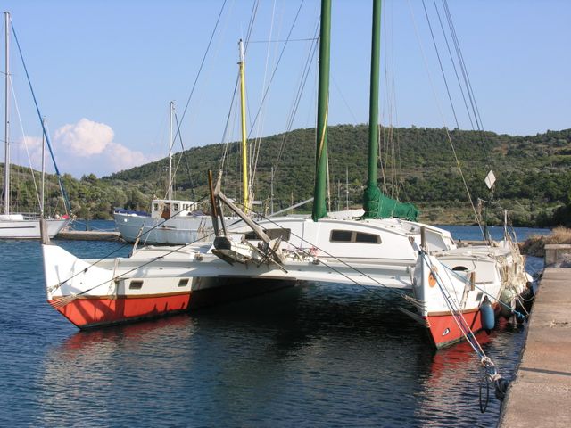 63 foot catamaran on the water