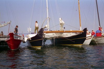 Wharram catamarans side by side
