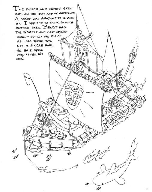 Kon-Tiki Voyage drawing